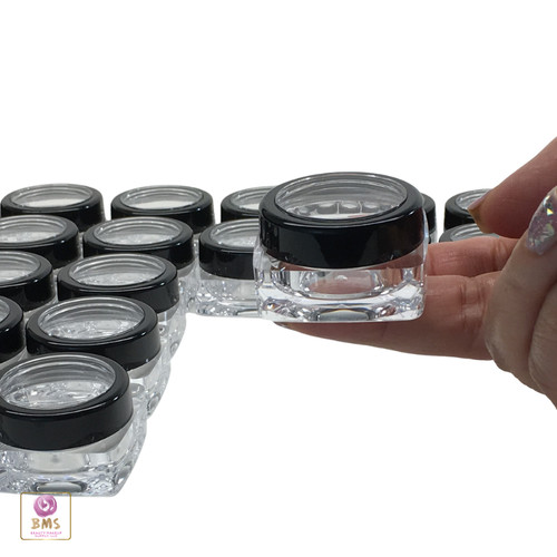 Square cosmetic jars - square,